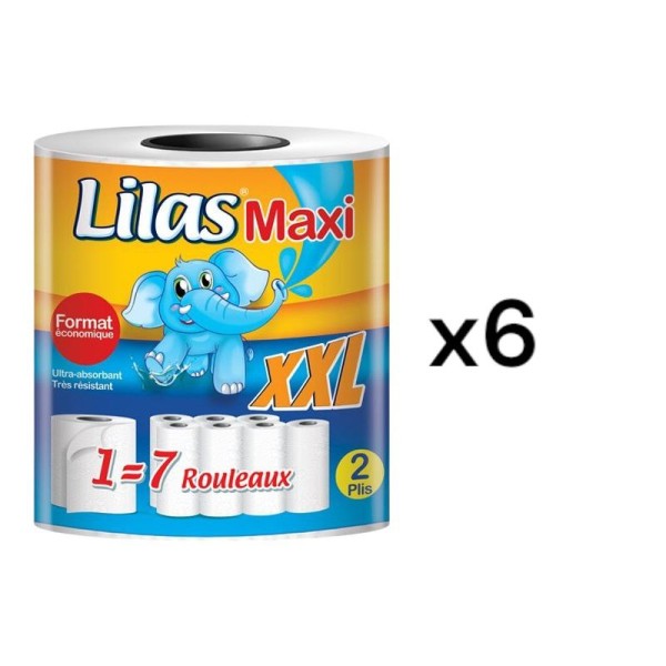 Essuie tout Lilas Maxi XXL  Lot de 6Pcs