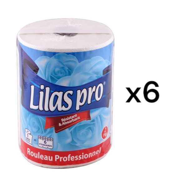 Essuie tout Lilas Pro  Lot de 6Pcs