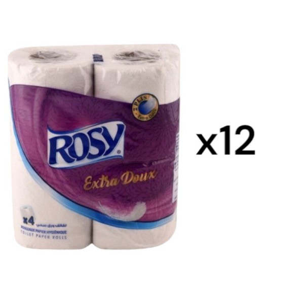 Papier hygénique Rosy 4 rouleaux ( lot de 12*4 R )